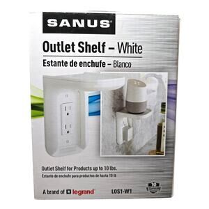 Sanus Outlet Shelf L0S1-W1  White 1-Gang Wall Mount for Echo Dot & Smart Devices
